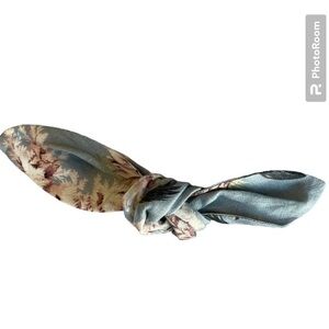 Zimmermann Linen Hair Bow Tie Tropical Print